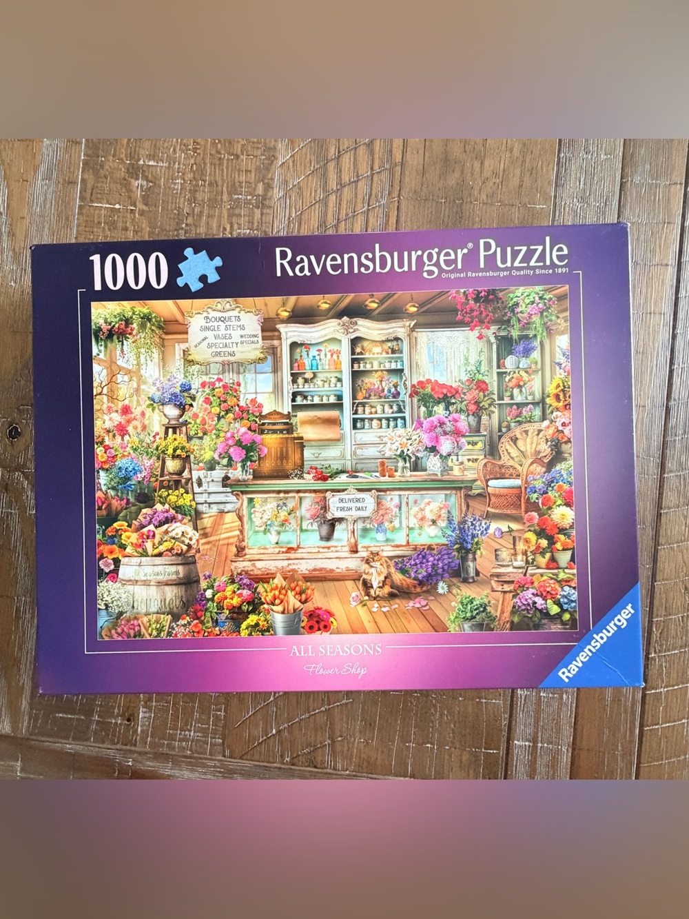 Ravensburger All Seasons Flower Shop 1000-Piece Puzzle - Colorful
